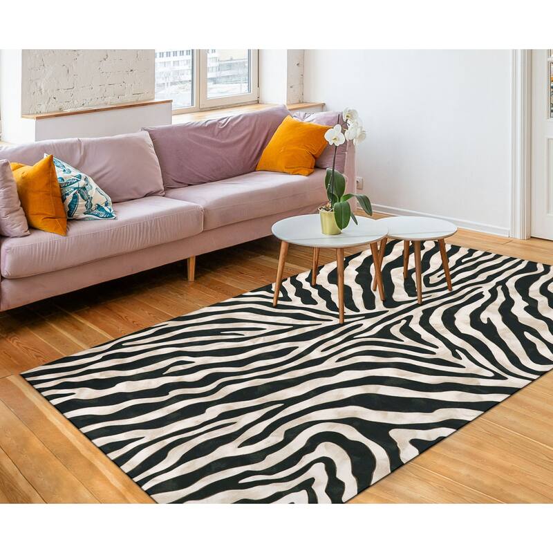 Liora Manne Visions I Zebra Skin Handmade Indoor/ Outdoor Area Rug