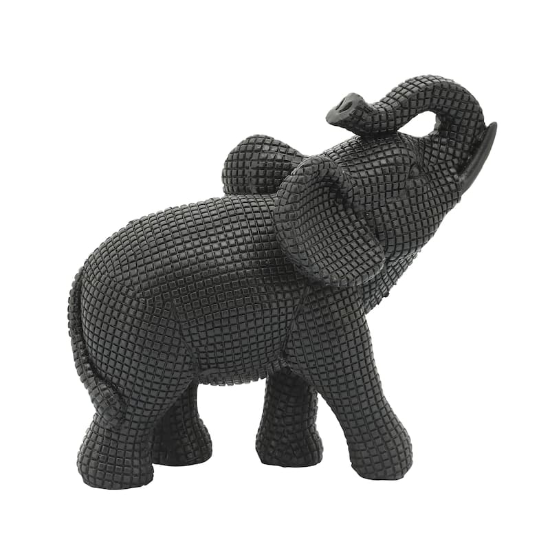 Sagebrook Home Boho 7" Polyresin Elephant Sculpture Decorative Figurine - 7" x 4" x 7"