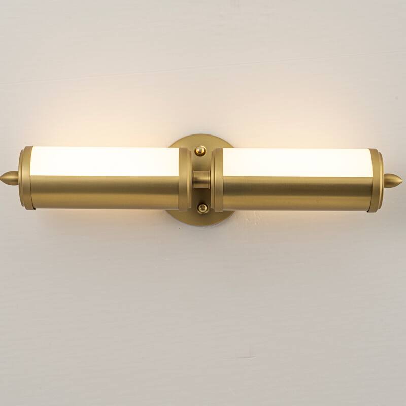 20W 2- light LED Wall Sconce, Stylish Indoor Lighting Fixture - Gold/White