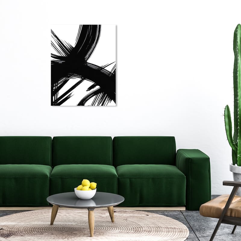 Wynwood Studio Canvas Abstract Expression II Black and Modern & Contemporary Wall Art Canvas Print - 36 x 30