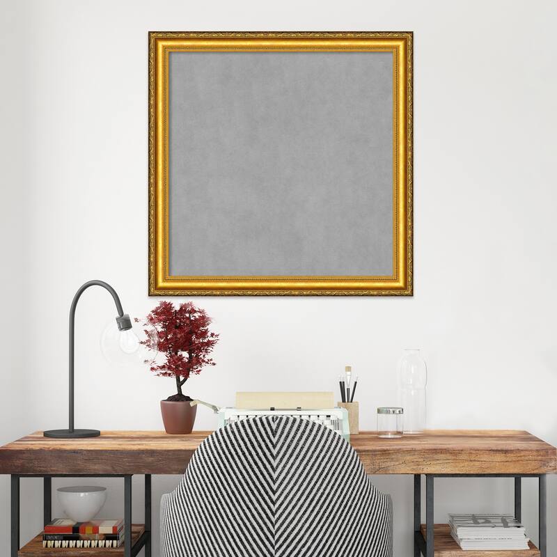 Amanti Art Colonial Embossed Gold Framed Magnetic Board