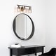preview thumbnail 4 of 7, 3-Light Modern Bathroom Vanity Light Dimmable Black Gold Glass Wall Sconce - 20" L x 7" W x 7" H