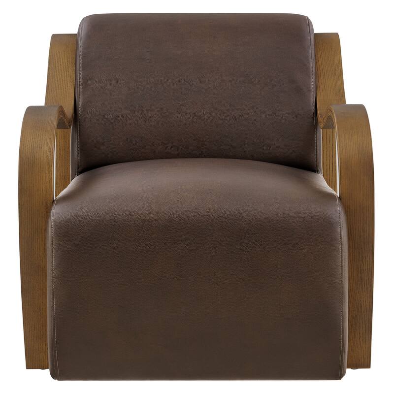 Atrium Vegan Leather Accent Armchair