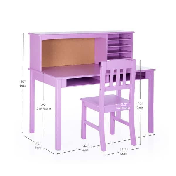 dimension image slide 3 of 6, Guidecraft Kids' Media Desk and Chair Set
