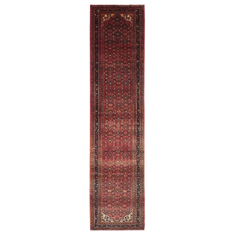 ECARPETGALLERY Hand-knotted Andelz Red Wool Rug - 3'0 x 12'10