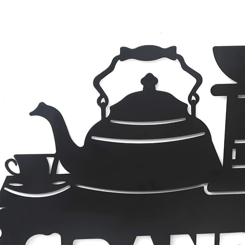 Adeco Metal Kitchen Wall Decor Coffee Bar Sign Home Decoration