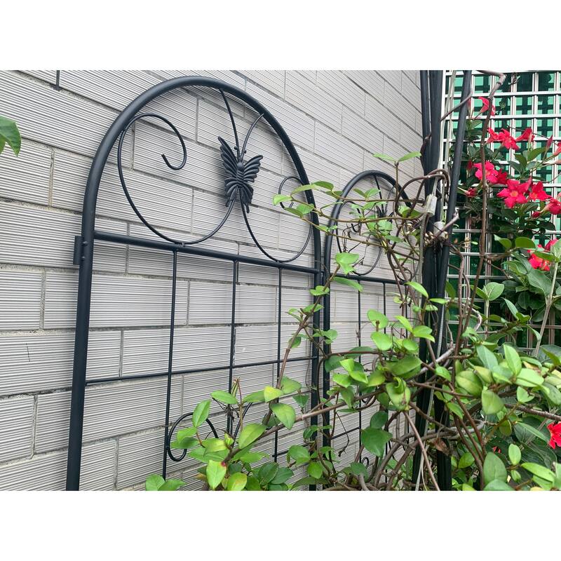 Metal Garden Trellis, 2 Pack Metal Trellis for Climbing Plants, Indoor/Outdoor Plant Trellis for Potted Plants House Plants