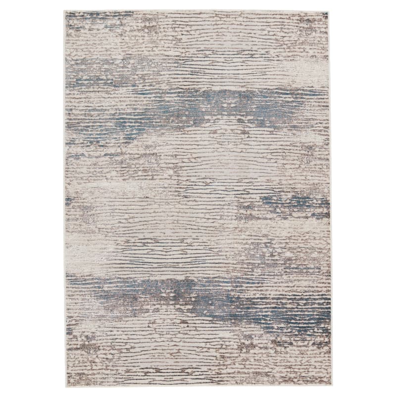 Malachite Abstract Gray/ Ivory Area Rug