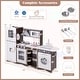 preview thumbnail 4 of 7, Corner Toy Kitchen Set with Light with Sounds Interactive - 48"L x 11.5"W x 33"H