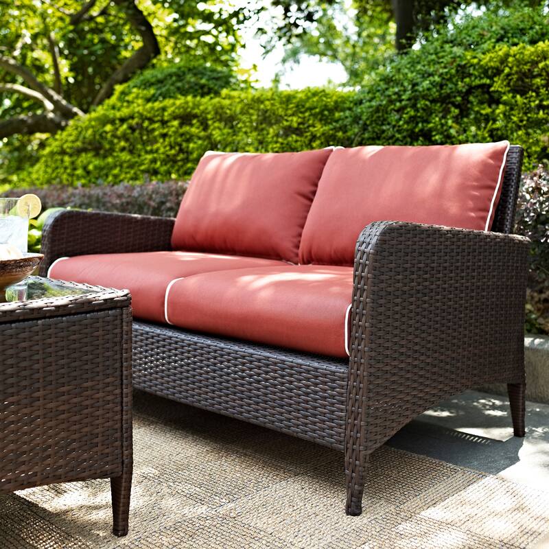 Kiawah Outdoor Wicker Loveseat - 51"W x 28.5"D x 30.5"H