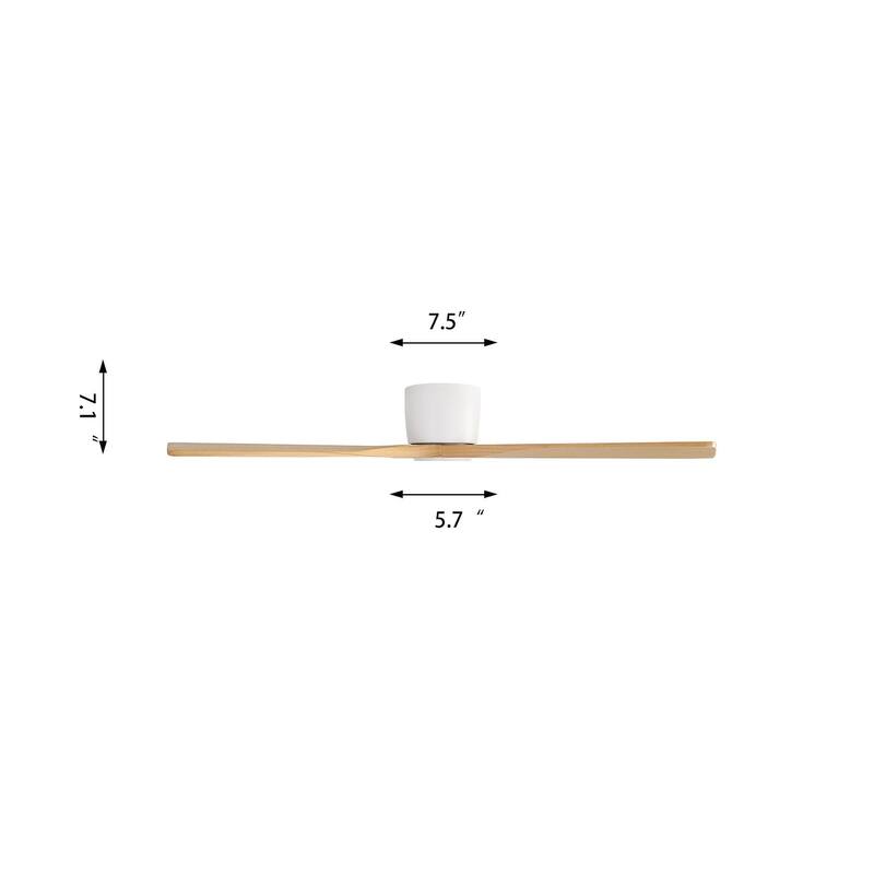 48Inch 3Blade Dc Motor Indoor Flush Mount Ceiling Fan With Remote