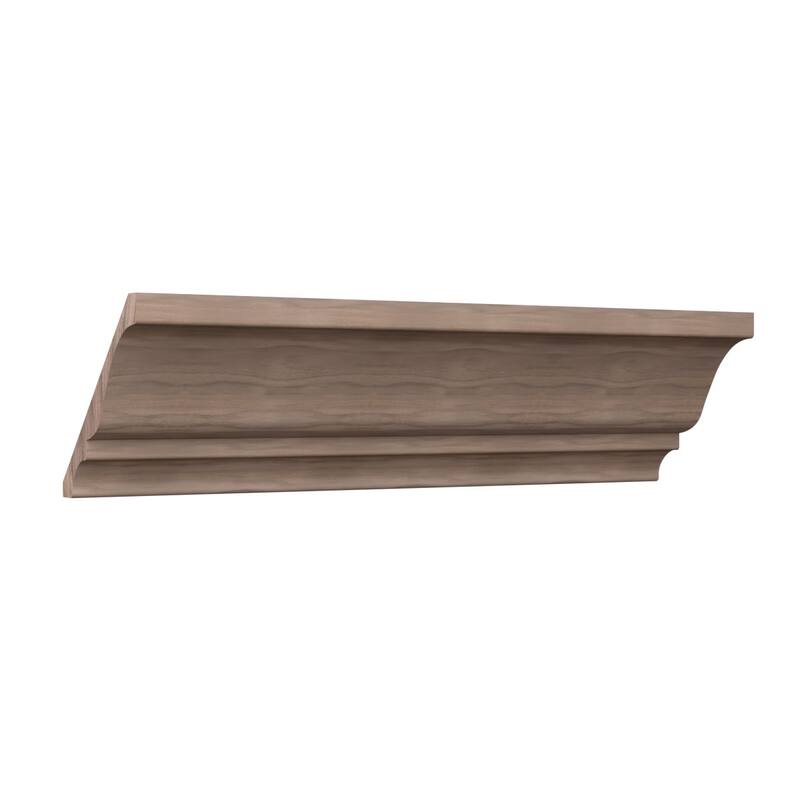 WM45: 3-7/10-in H x 3-3/4-in P x 5-1/4-in F x 96-in L Americraft Solid Hardwood Stain Grade Crown Moulding