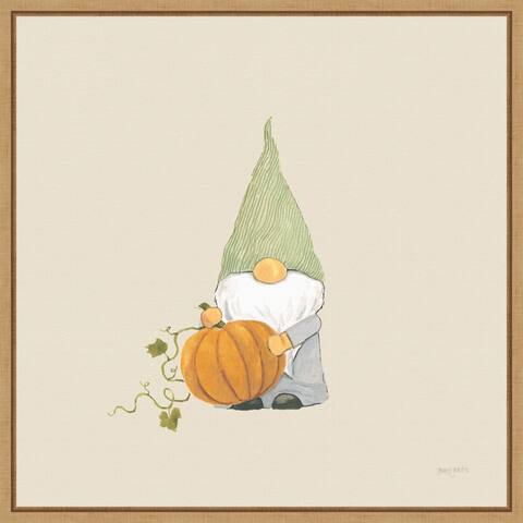 Harvest Gnomes I Neutral by Jenaya Jackson Canvas Art Framed - Sylvie Maple