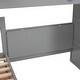 preview thumbnail 14 of 12, Gray L-Shaped Wood Triple Bunk Bed Bunk Storage Bed w/Desk, Wardrobe