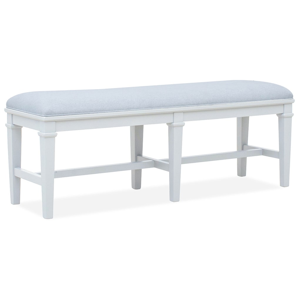 Magnussen Home Charleston White Dove Upholstered Bench - 54''W x 16''D x 19''H