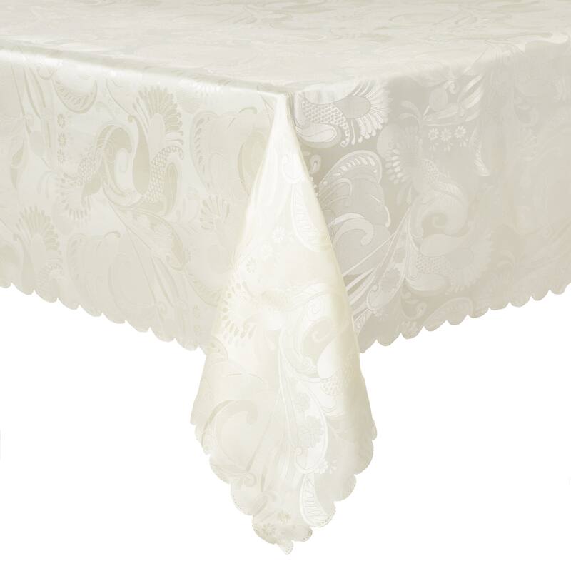 Violet Linen European Rose Pattern Tablecloth