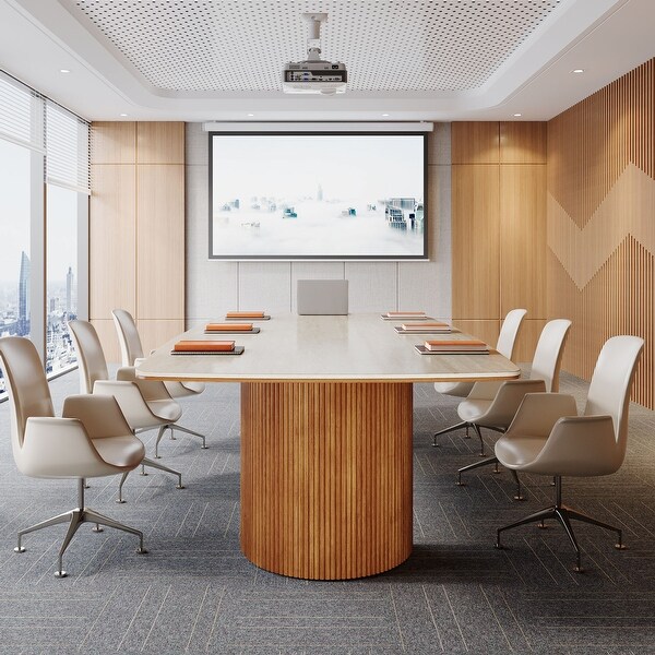 teto　コンパネ　テーブル 78.8-Inch Large Rectangular Conference Meeting Table with