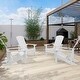 preview thumbnail 69 of 102, BONOSUKI Patio Adirondack Chair w/Cupholder,Weather Resistant-Set of 4