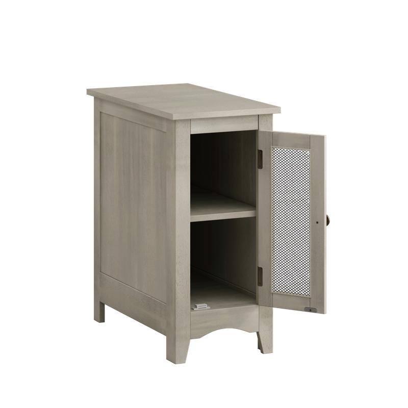Slim Nightstand with Storage Cabinet - Space-Saving Bedside Table