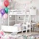 preview thumbnail 2 of 22, Modren Twin Over Full Bunk Bed With Desk,Solid Construction For Bedroom