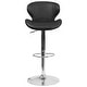 preview thumbnail 22 of 100, Contemporary Vinyl/Chrome Adjustable Curved Back Barstool - 19.25"W x 19"D x 33.75" - 42.25"H