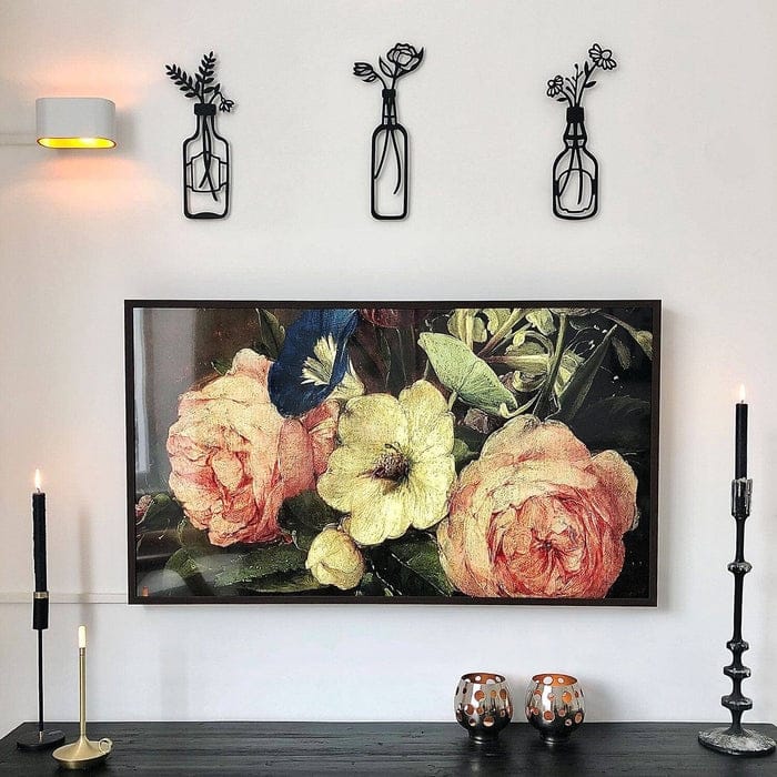 Blommor 3 Piece Vase Metal Wall Art Home Office and Living Room Decoration, Set of 3