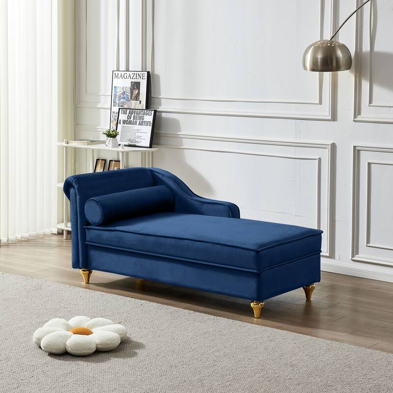 Upholstery Chaise Lounge Chair with Storage Velvet