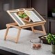 preview thumbnail 14 of 17, Arlo Breakfast Tray with Flip Top Gray and Natural Finish