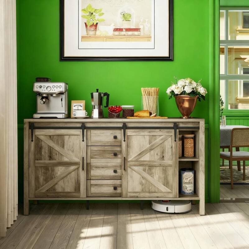 30" Bathroom Vanity With Top Ceramic Art Sink and Artificial Stone Slab, 2-Soft Close Door, Wall-Mounted Mounting Design