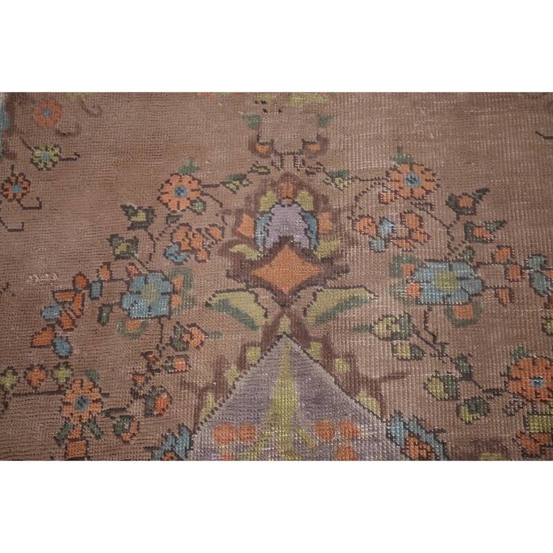 Tabriz Persian Vintage Area Rug Hand-Knotted Wool Carpet - 6'10"x 9'1"