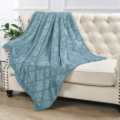 Ashley Brushed Fauxfur Throw with Sherpa and Borrego Backing