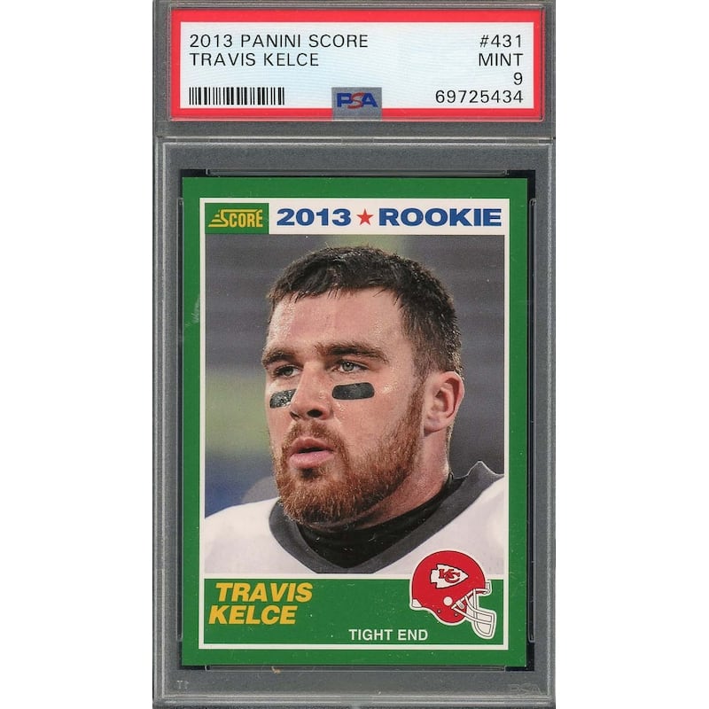 Travis Kelce 2013 Panini Score Football Rookie Card RC #431 Graded PSA 9 - 8'6" x 11'6"