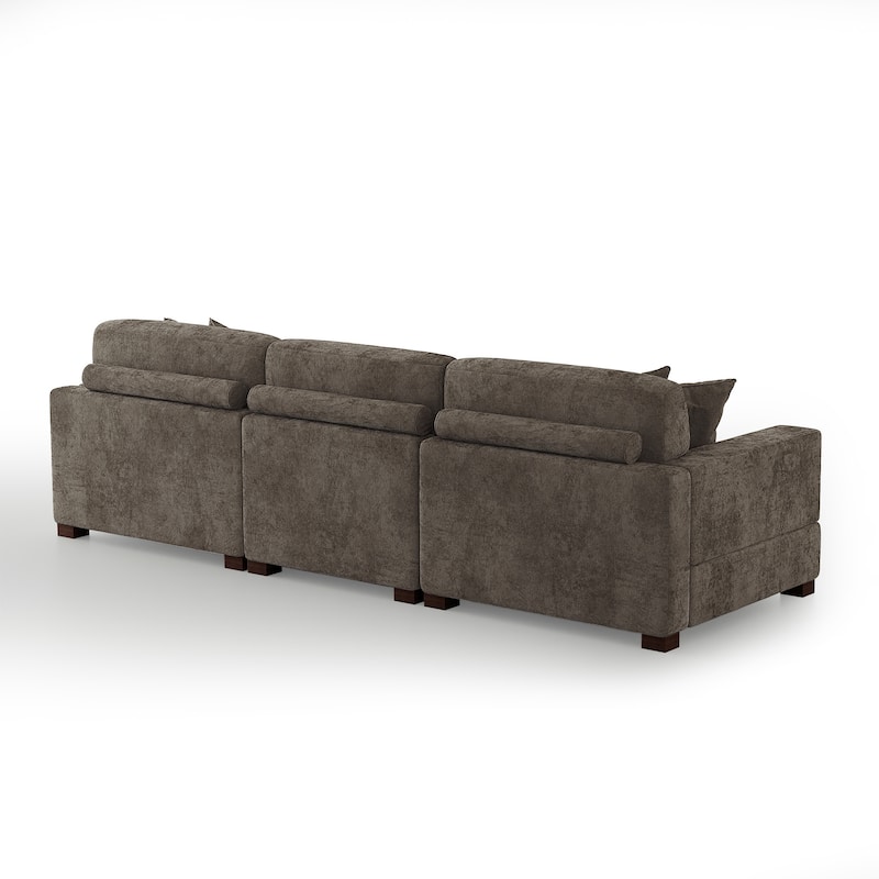 Oversized Modern Chenille Modular Sectional Sofa with Chaise
