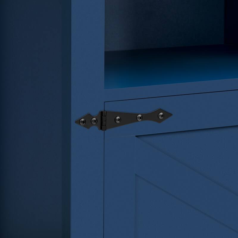 Farmhouse 4-Door Buffet Cabinet with Power Outlets, USB Ports & Adjustable Shelves by Harper&Bright Designs