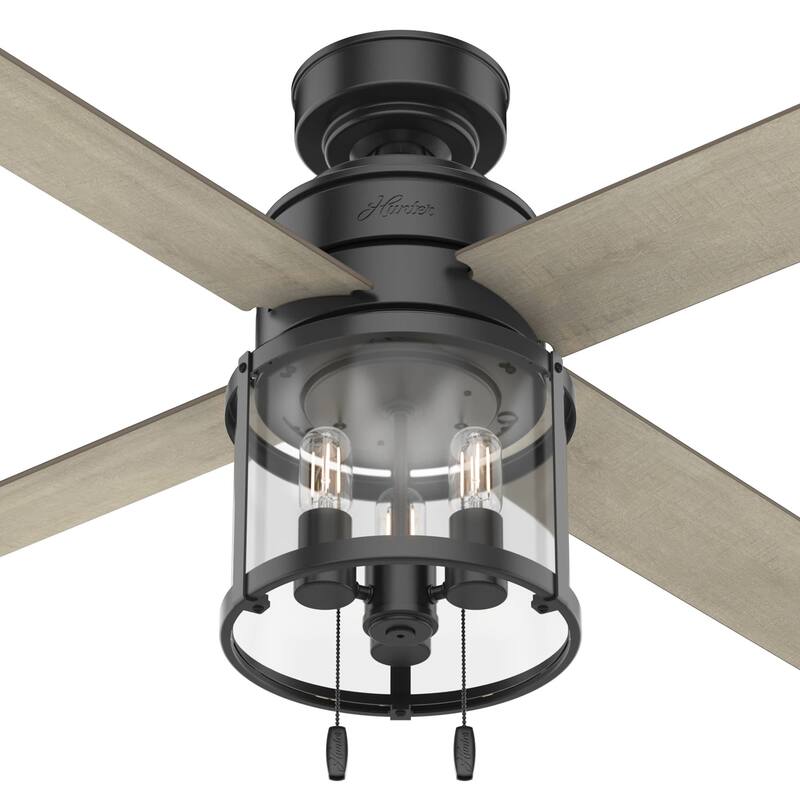 Hunter 52" Astwood Ceiling Fan with LED Light and Pull Chain - Transitional, Modern Farmhouse - Exclusive Surespeed Guarantee!