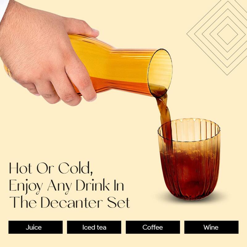 American Atelier Bedside Water Carafe with Tumbler Cup - 40 Oz