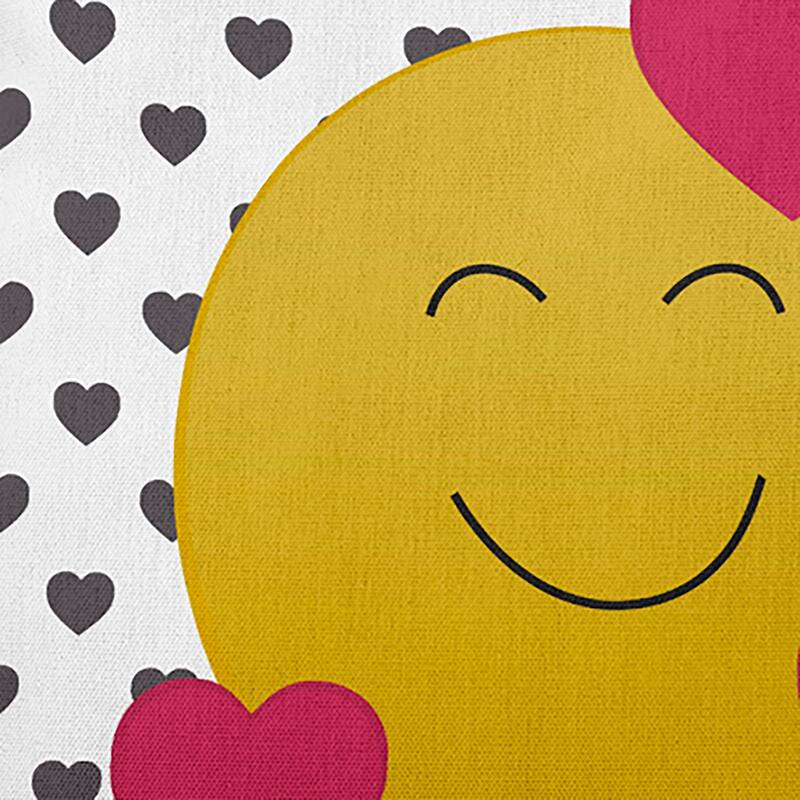 Love Emoji Valentines Day Decorative Throw Pillow