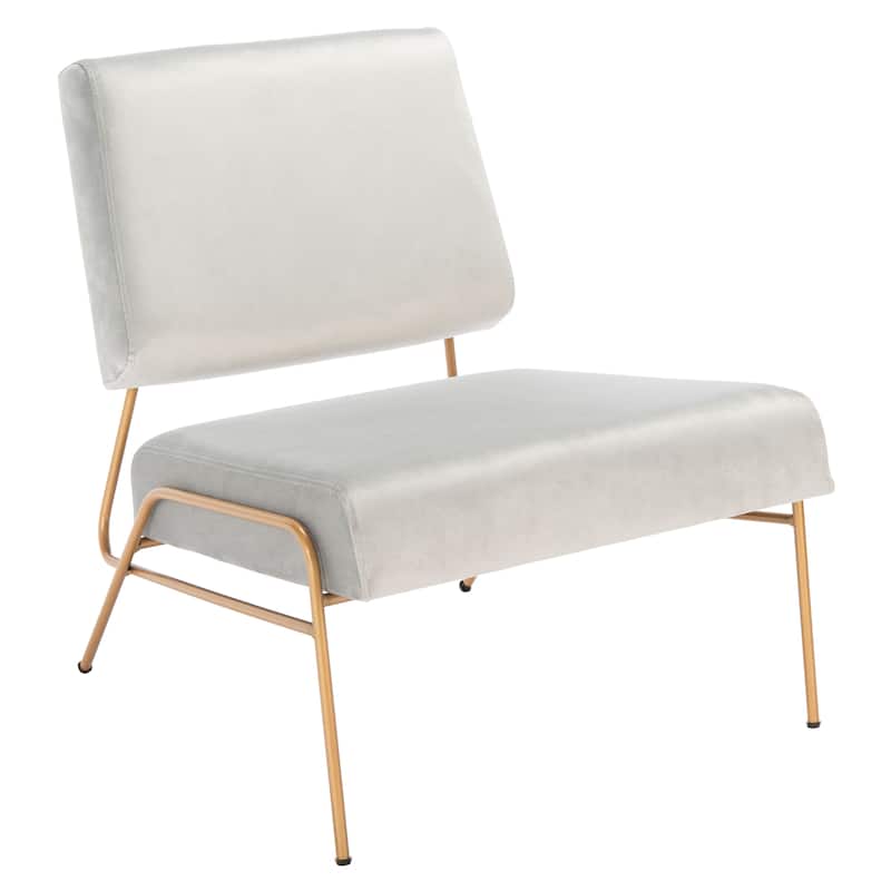 SAFAVIEH Riekie Glam Velvet Accent Chair - 26.6" W x 30" L x 30" H - 27Wx30Dx30H
