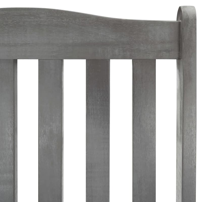vidaXL Rocking Chair Gray Solid Acacia Wood - 22.4" x 39.4" x 46.1"