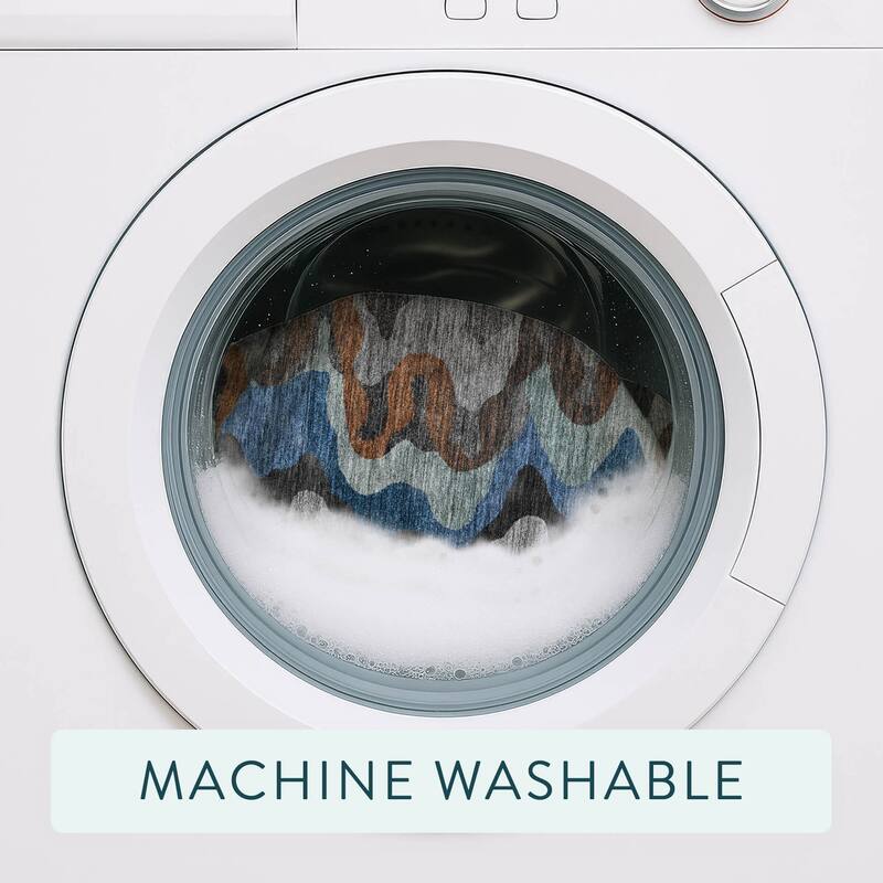 Machine Washable Indoor/ Outdoor Modern Mason Chantille Rug