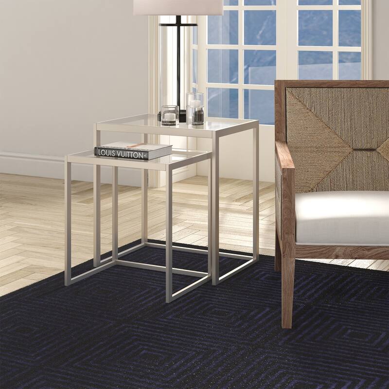 Rocco Rectangular Nested Side Table - 22" Wide