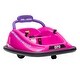 preview thumbnail 11 of 18, Electric Ride-On Bumper Car for Kids with Remote Control, Music & Full Rotation Pink