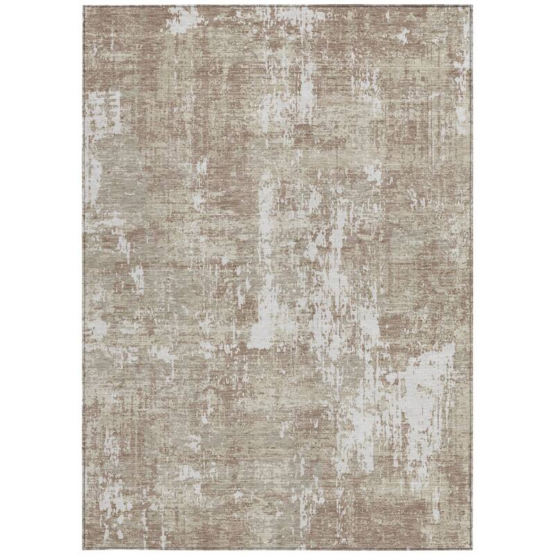 HomeRoots Abstract Transitional Rectangle Outdoor Rug