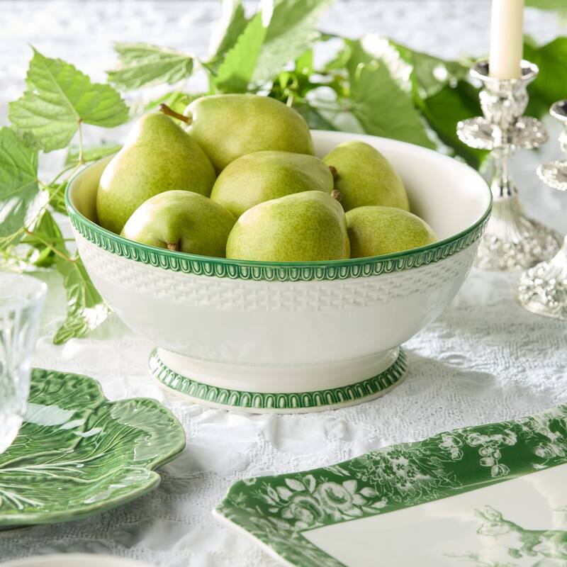 Certified International Le Jardin Embossed Rattan Deep Bowl - 10.875"W x 10.875"D x 4.75"H