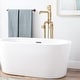 preview thumbnail 2 of 23, Rbrohant Industrial Style Freestanding Bathtub Faucet, High Flow Shower Floor Mounted Tub Faucets