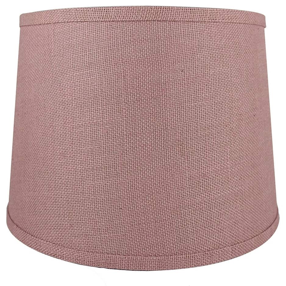 French Drum Burlap Lampshade, 12" to 16" Bottom Size