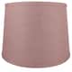 French Drum Burlap Lampshade, 12" to 16" Bottom Size - 12" - Dusty Rose