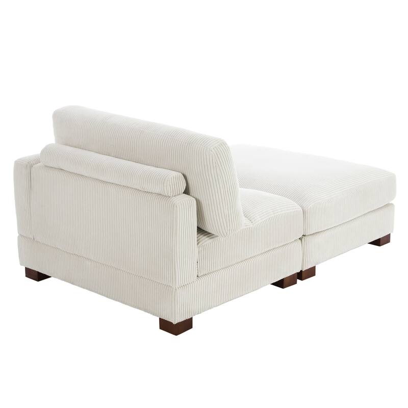 Sectional Sofa Set Modular Couch with Ottomans