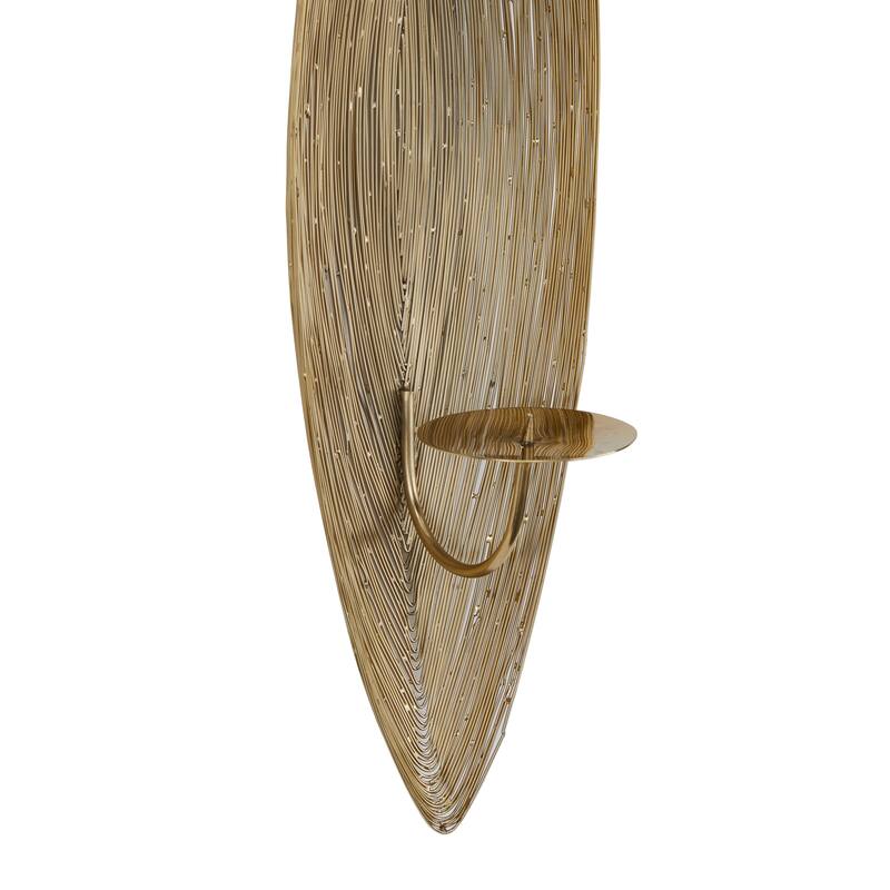 CosmoLiving by Cosmopolitan Chic Stainless Steel Candle Wall Sconce - Brass or Silver