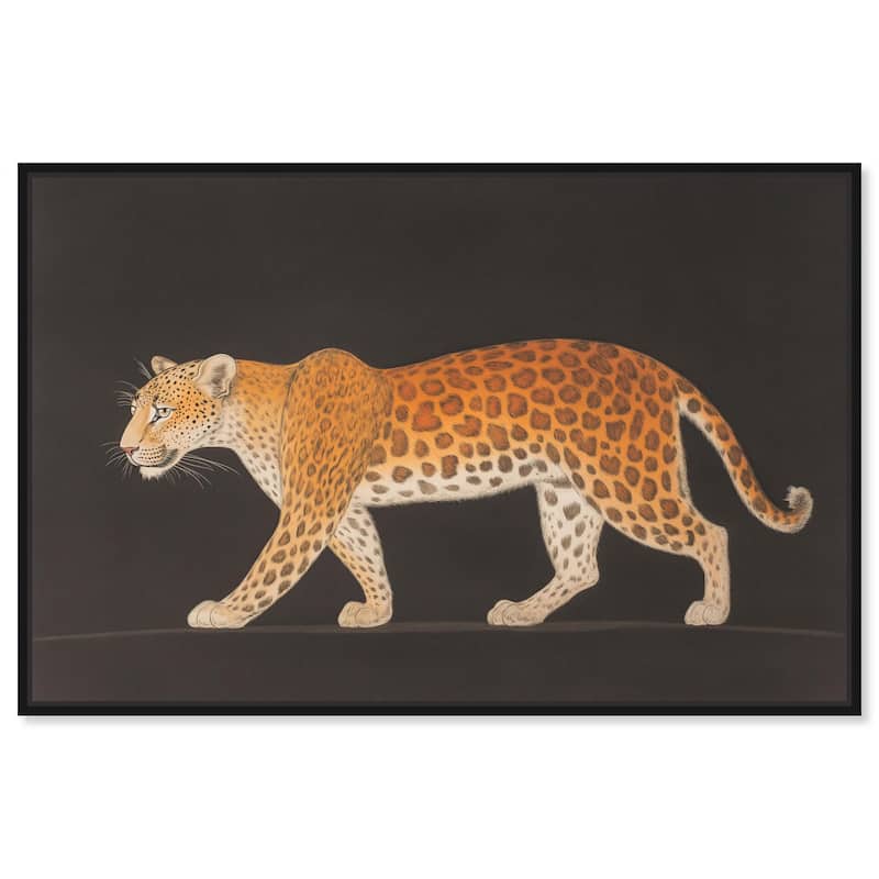 Golden Leopard Canvas by Art Remedy - Black - 54" x 36"
